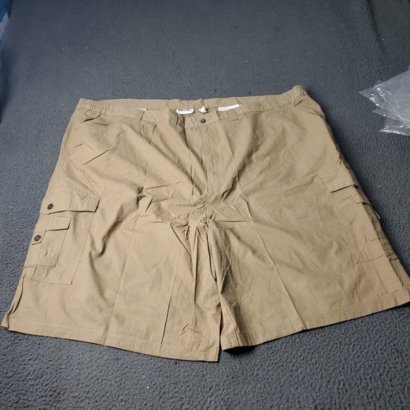 King Size Chino Khaki Cargo Shorts Big Mens 60 x12 Tan - Picture 1 of 10